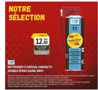 DomPro Nettoyant F2 Special Contacts Double Spray 650ml Brut offre