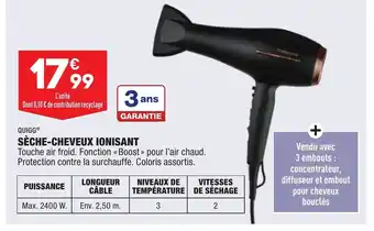 ALDI Quigg Sèche-Cheveux Ionisant offre