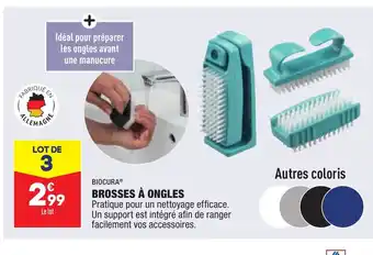 ALDI Biocura Brosses à Ongles offre