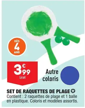 ALDI Set de Raquettes de Plage offre