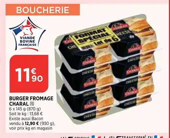 Bi1 Burger Fromage Charal offre
