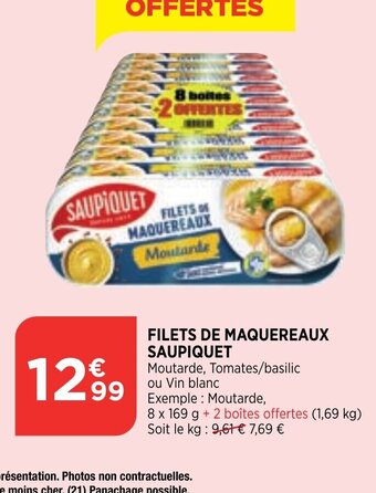 Bi1 Filets de Maquereaux Saupiquet offre