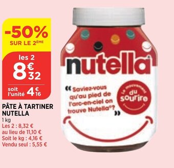 Bi1 Pâte à Tartiner Nutella offre