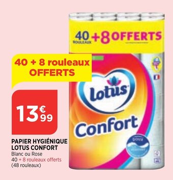 Bi1 Lotus Confort Papier Hygiénique offre