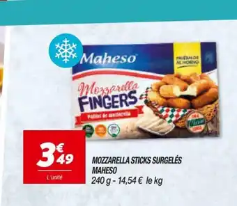 Mozzarella Sticks Surgelés Maheso
