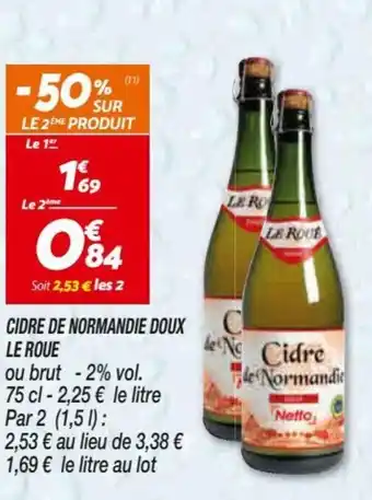 Netto Le Roue Cidre de Normandie Doux offre