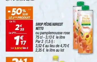 Netto Netto Sirop Pêche/Abricot offre