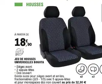 E.Leclerc L'Auto Jeu De Housses Universelles Bogota offre