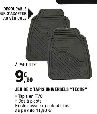 E.Leclerc L'Auto Jeu De 2 Tapis Universels offre