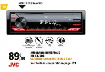 E.Leclerc L'Auto Autoradio Numérique Kd-x172db Jvc offre