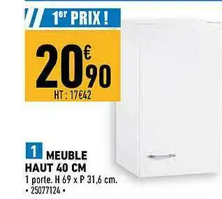 Brico Cash Meuble Haut 40 Cm offre