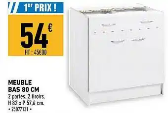 Brico Cash Meuble Bas 80 Cm offre
