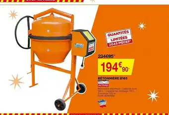 Bricomarché Bétonnière B165 offre