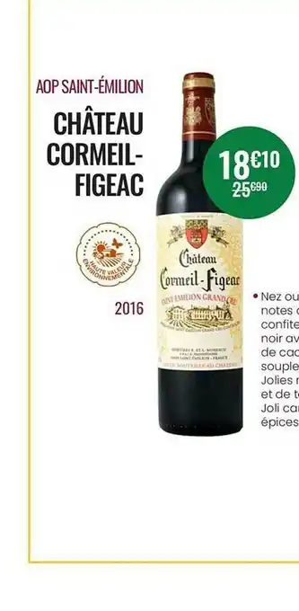 Nicolas Château Cormeil Figeac offre
