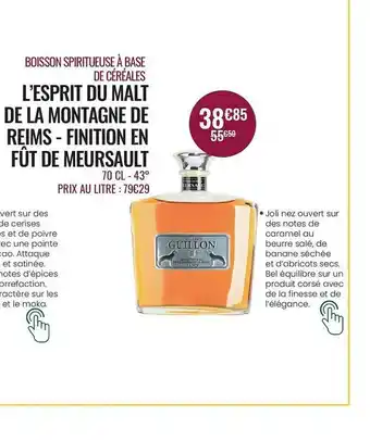 L'espirit Du Malt De La Montagne De Reims - Finition En Fut De Meursault
