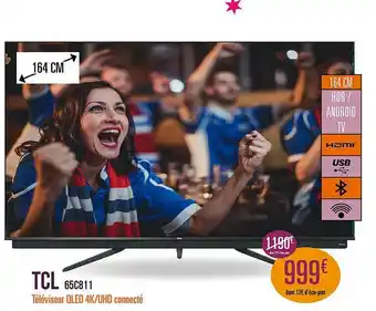 Group Digital Tcl 65c811 Téléviseur Qled 4k-uhd Connecté offre