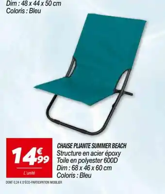 Netto Chaise pliante summer beach offre