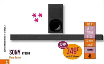 Group Digital Sony Htg700 Barre De Son offre
