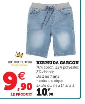 Hyper U Bermuda garcon offre