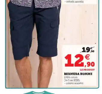 Hyper U Bermuda homme offre