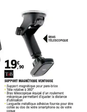 E.Leclerc L'Auto Support Magnétique Ventouse Tnb offre