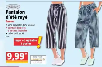 Norma Pantalon d'été rayé offre