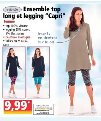Norma Ensemble top long et legging "capri" offre