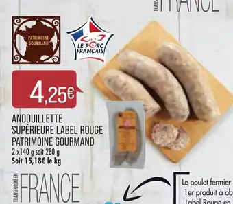 Match Andouillette Supérieure Label Rouge Patrimoine Gourmand offre