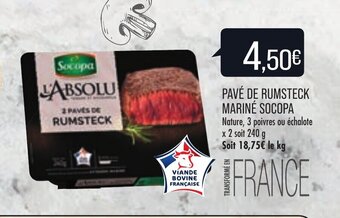 Match Pavé de Rumsteck Mariné Socopa offre