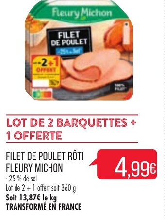 Match Fleury Michon Filet de Poulet Rôti offre