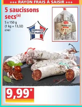 Norma 5 saucissons secs offre