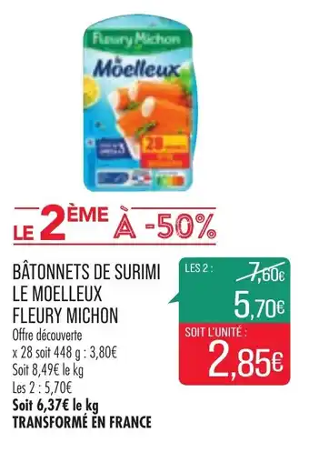 Match Bâtonnets de Surimi Le Moelleux Fleury Michon offre