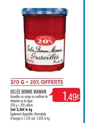 Match Gelée Bonne Maman offre