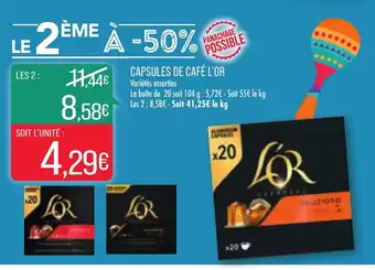 Match Capsules de Café l'Or offre