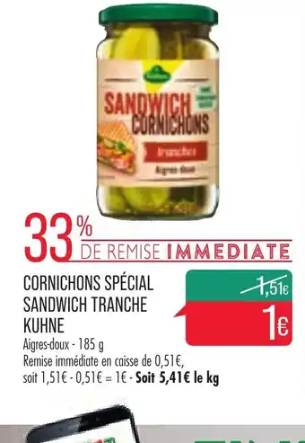 Cornichons Spécial Sandwich Tranche Kuhne