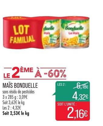 Match Maïs Bonduelle offre