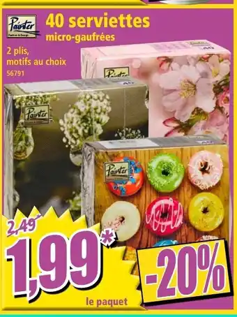 Norma 40 serviettes offre