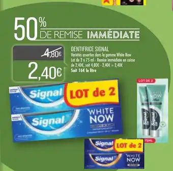 Match Dentifrice Signal offre