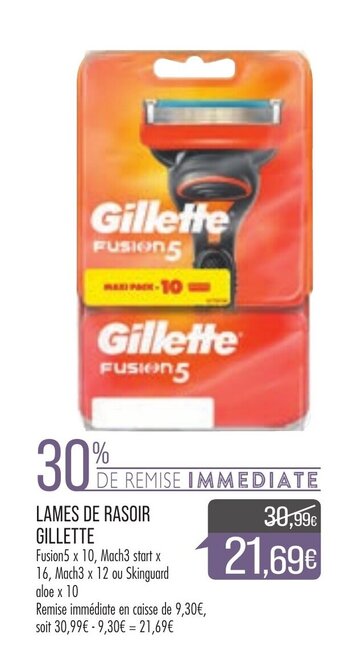 Match Lames de Rasoir Gillette offre