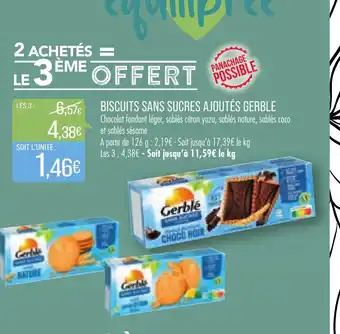 Match Biscuits Sans Sucres Ajoutés Gerble offre
