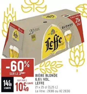 Spar Leffe bière Blonde 6,6%vol offre