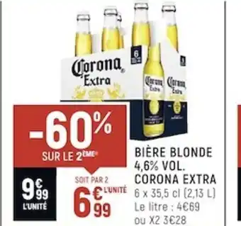 Spar Bière Blonde 4,6% vol Corona Extra offre