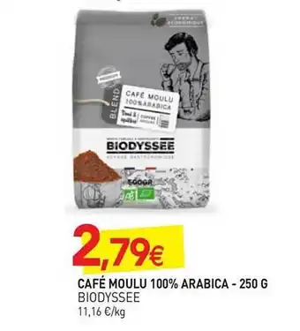naturéO Café Moulu 100% Arabica Biodyssee offre
