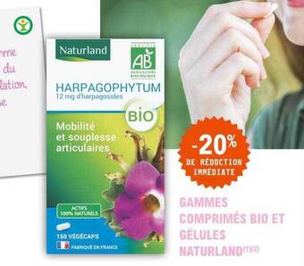 E.Leclerc Parapharmacie Gammes Comprimés Bio Et Gélules Naturland offre