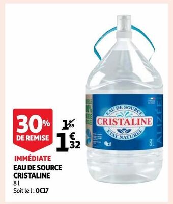 Auchan Supermarché Eau de source cristaline offre