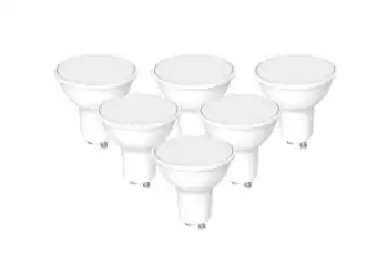 Leroy Merlin Lot de 6 ampoules led dépoli réflecteur gu10 510 lm = 50 w blanc neutre, lexman offre