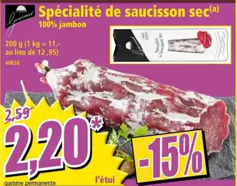 Norma Spécialité de saucisson sec offre
