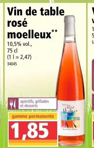 Norma Vin de table rosé moelleux offre