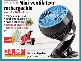 Norma Mini-ventilateur rechargeable offre
