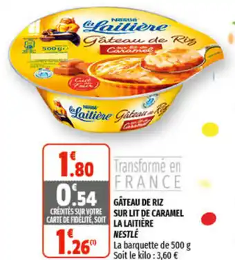 GĂąteau de riz sur lit de caramel la laitiĂšre